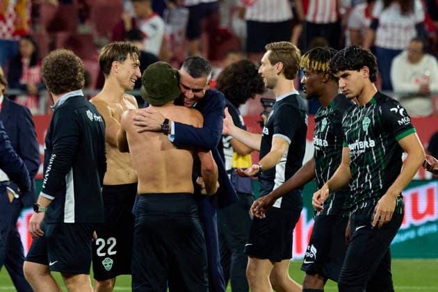 ESP LaLiga EA Sports Girona v Elche CF elche celebrates during LaLiga EA Sports, between Girona v Elche CF played at Montilivi Stadium in Girona on May 23rd, 2026 in Spain Girona CATALUNYA Spain Futbol Copyright: xEddyxKelelex xAgenciaxLOFx