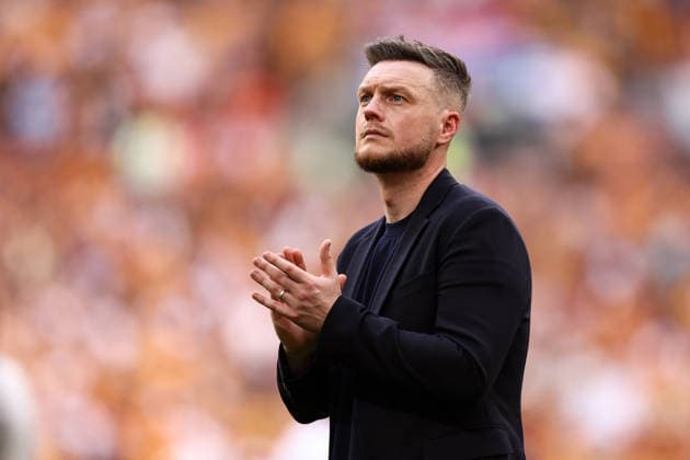 Middlesbrough gegen Hull City 23. Mai 2026, London EFL Championship Playoff Finale Middlesbrough gegen Hull City Middlesbrough Manager Kim Hellberg Foto Jacques Feeney Abseits London UK  Copyright: xJacquesxFeeneyx xOffsidexOffside