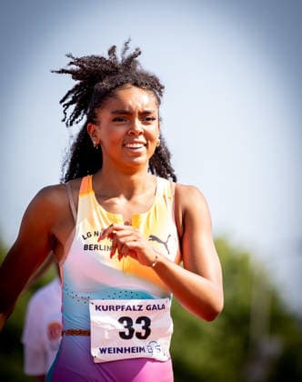 B S Kurpfalz Gala Weinheim, 23 05 2026 Portrait of high jumper Ella Obeta GER LG Nord Berlin B S Kurpfalz Gala on 23 05 2026 at the Sepp Herberger Stadium in Weinheim Baden Württemberg Copyright: xBEAUTIFULxSPORTS R.xSchmittx