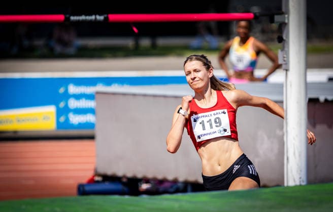 B S Kurpfalz Gala Weinheim, 23 05 2026 Maryna Kovtunova GER TS Herzogenaurach in the womens high jump B S Kurpfalz Gala on 23 05 2026 at the Sepp Herberger Stadium in Weinheim Baden Württemberg Copyright: xBEAUTIFULxSPORTS R.xSchmittx