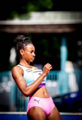 B S Kurpfalz Gala Weinheim, 23 05 2026 Focused Blessing Enatoh GER LG Nord Berlin in the womens high jump B S Kurpfalz Gala on 23 05 2026 at the Sepp Herberger Stadium in Weinheim Baden Württemberg Copyright: xBEAUTIFULxSPORTS R.xSchmittx