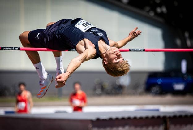 B S Kurpfalz Gala Weinheim, 23 05 2026 Keon Schmidt Gothan GER Munich Athletics in the mens high jump B S Kurpfalz Gala on 23 05 2026 at the Sepp Herberger Stadium in Weinheim Baden Württemberg Copyright: xBEAUTIFULxSPORTS R.xSchmittx