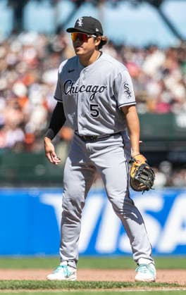 MLB, Baseball Herren, USA 2026: Chicago Vs San Francisco MAY 23 May 23 2026 Chicago first baseman Munetaka Murakami (5) ready to make an infield play during the MLB game between Chicago White Sox and the San Francisco Giants. Thurman James CSM (Credit Image: Â Thurman James Cal Media) San Francisco Ca USA EDITORIAL USE ONLY Copyright: xx ZUMA-20260523_zma_c04_125.jpg ThurmanxJamesx csmphotothree491545
