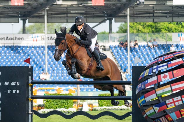 158 Henrik Von Eckermann on Glamour Girl (SWE) during the TSCHIO 2026 (CHIO 2026) - Prize of Aachen-Laurensberger Rennverein e.V. CSI5* at the Allianz Park in Aachen, Germany Copyright: xMartinxPitschx xSPPx Sportspressphoto_153530