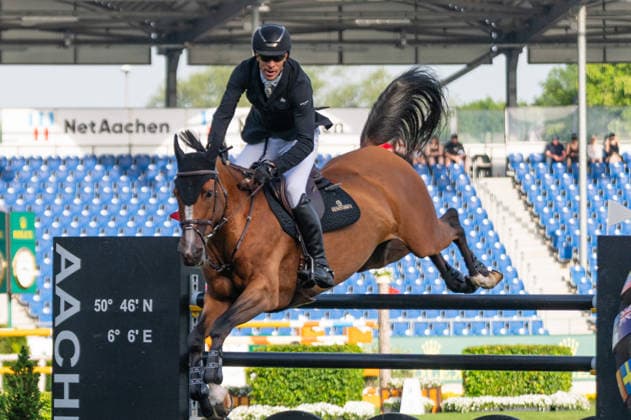 158 Henrik Von Eckermann on Glamour Girl (SWE) during the TSCHIO 2026 (CHIO 2026) - Prize of Aachen-Laurensberger Rennverein e.V. CSI5* at the Allianz Park in Aachen, Germany Copyright: xMartinxPitschx xSPPx Sportspressphoto_153531