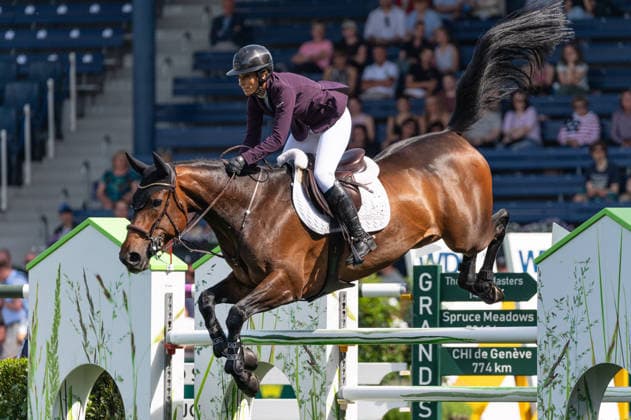 101 Janika Sprunger on Victory Music Z (SUI) during the TSCHIO 2026 (CHIO 2026) - Prize of Handwerk, Youngster-Tour Final CSIYH1* at the Allianz Park in Aachen, Germany Copyright: xMartinxPitschx xSPPx Sportspressphoto_153578