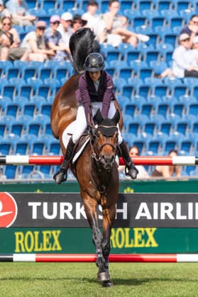 101 Janika Sprunger on Victory Music Z (SUI) during the TSCHIO 2026 (CHIO 2026) - Prize of Handwerk, Youngster-Tour Final CSIYH1* at the Allianz Park in Aachen, Germany Copyright: xMartinxPitschx xSPPx Sportspressphoto_153580