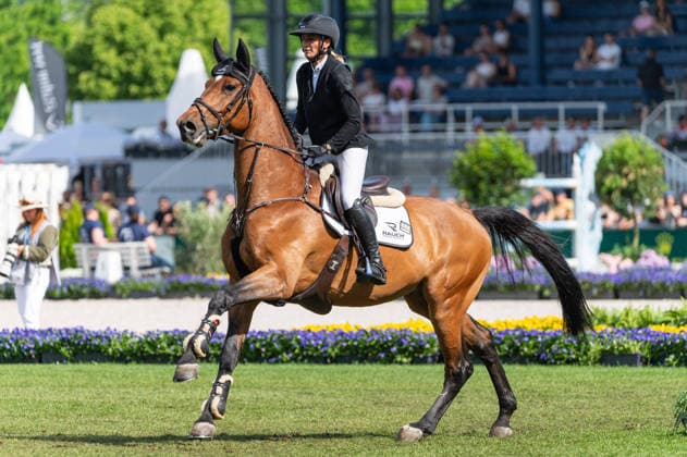 123 Katharina Rhomberg on Noaa (AUT) during the TSCHIO 2026 (CHIO 2026) - Prize of Handwerk, Youngster-Tour Final CSIYH1* at the Allianz Park in Aachen, Germany Copyright: xMartinxPitschx xSPPx Sportspressphoto_153586