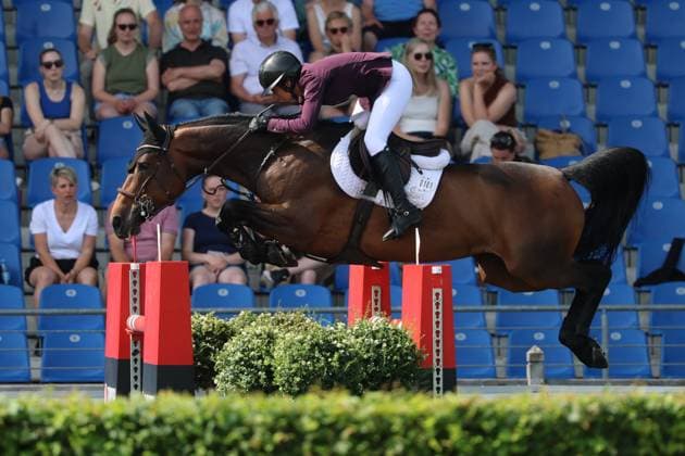 Janika Sprunger SUI with horse Victory Music Z, 1 place, winner, S9 Preis des Handwerks, Youngster Tour Final, CSIYH1 show jumping competition with jump-off for young horses, World Equestrian Festival, TSCHIO Aachen 2026, TSCHIO instead of CHIO 2026, Aachener Soers, 22 to 24 May 2026, equestrian sport, 24 05 2026, Aachener Soers Germany