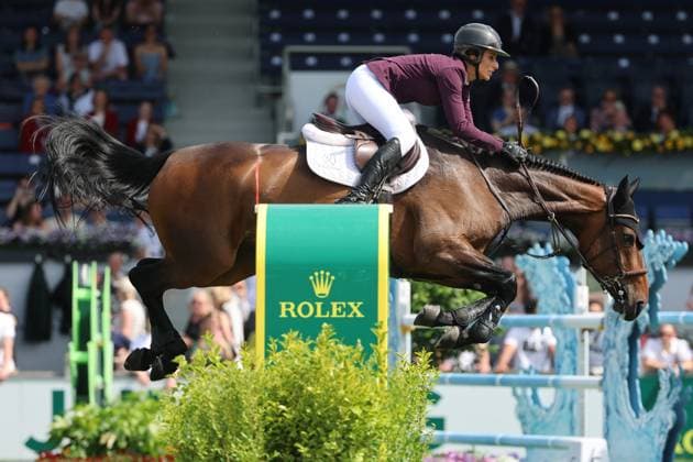 Janika Sprunger SUI with horse Victory Music Z, 1 place, winner, S9 Preis des Handwerks, Youngster Tour Final, CSIYH1 show jumping competition with jump-off for young horses, World Equestrian Festival, TSCHIO Aachen 2026, TSCHIO instead of CHIO 2026, Aachener Soers, 22 to 24 May 2026, equestrian sport, 24 05 2026, Aachener Soers Germany