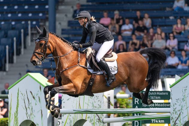 123 Katharina Rhomberg on Noaa (AUT) during the TSCHIO 2026 (CHIO 2026) - Prize of Handwerk, Youngster-Tour Final CSIYH1* at the Allianz Park in Aachen, Germany Copyright: xMartinxPitschx xSPPx Sportspressphoto_153587