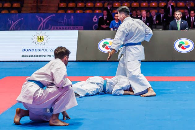 Bronze Medal Match Men Kata Team Germany, 24 05 2026, Frankfurt am Main Germany , 61 Karate European Championships 2026 Frankfurt Main xprx