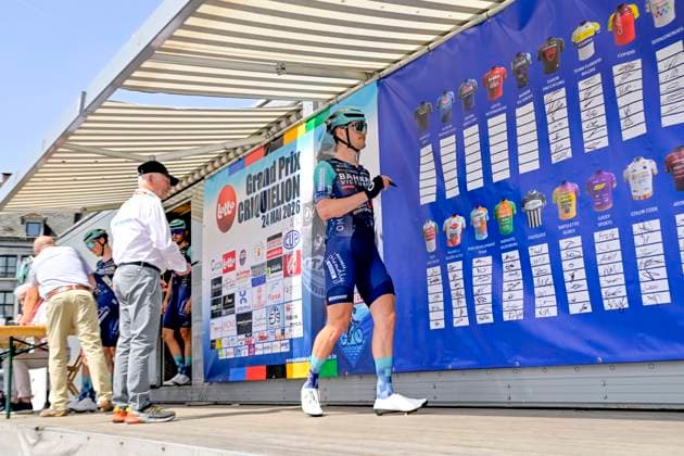 Grand Prix Criquielion 2026 Cycling Race LESSINES, BELGIUM - MAY 24 : Rider of Team Bahrain - Victorious during the 58th edition of Grand Prix Criquielion an UCI Class 1.1 one day cycling road race for Men Elite of km with start in Ath and finish in Lessines on May 24, 2026 in Lessines, Belgium, 24 05 2026 Lessines Belgium  Copyright: xSesx