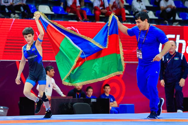 U15 Wrestling European Championships 38kg FS Yusuf Abdullayev AZE Copyright: xKostadinxAndonov xUnitedxWorldxWrestlingx Kostadin Andonov United World Wrestling