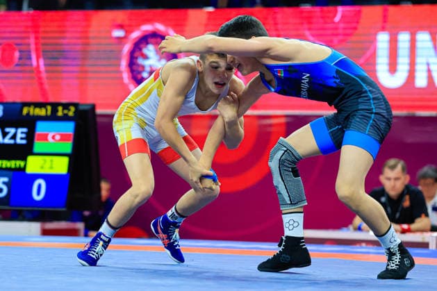 U15 Wrestling European Championships 41kg FS Simeon Radoslavov Velikov BUL df Elman Kamran Ismayilov AZE Copyright: xKostadinxAndonov xUnitedxWorldxWrestlingx Kostadin Andonov United World Wrestling