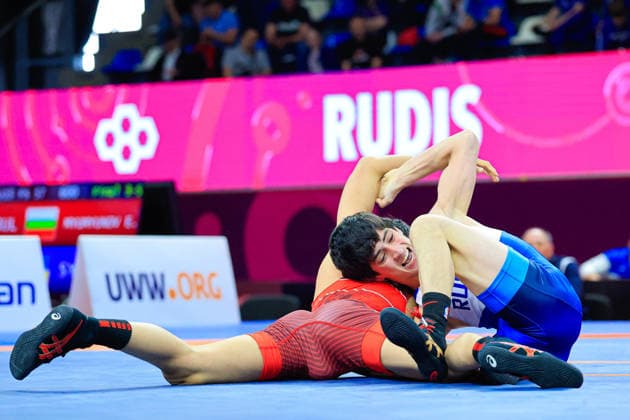 U15 Wrestling European Championships 52kg FS Badruddin Magomedov RUS df Adam Guliyev AZE Copyright: xKostadinxAndonov xUnitedxWorldxWrestlingx Kostadin Andonov United World Wrestling