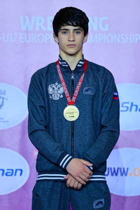 U15 Wrestling European Championships Podium 52kg FS Gold Badruddin Magomedov RUS Copyright: xKostadinxAndonov xUnitedxWorldxWrestlingx Kostadin Andonov United World Wrestling