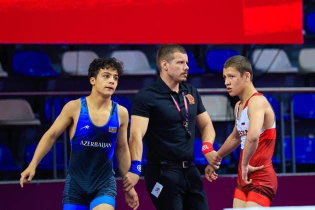U15 Wrestling European Championships Podium 52kg FS Gold Badruddin Magomedov RUS Copyright: xKostadinxAndonov xUnitedxWorldxWrestlingx Kostadin Andonov United World Wrestling