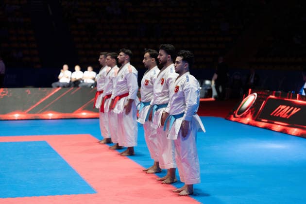 23 05 2026, xhfmx, Karate EKF Senior Championships 2026, Final Men Team Kata Turkey vs Italy DFL DFB REGULATIONS PROHIBIT ANY USE OF PHOTOGRAPHS as IMAGE SEQUENCES and or QUASI VIDEO Frankfurt