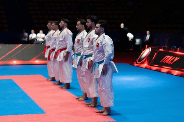 23 05 2026, xhfmx, Karate EKF Senior Championships 2026, Final Men Team Kata Turkey vs Italy DFL DFB REGULATIONS PROHIBIT ANY USE OF PHOTOGRAPHS as IMAGE SEQUENCES and or QUASI VIDEO Frankfurt