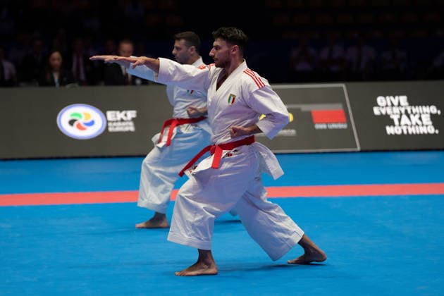 23 05 2026, xhfmx, Karate EKF Senior Championships 2026, Final Men Team Kata Turkey vs Italy DFL DFB REGULATIONS PROHIBIT ANY USE OF PHOTOGRAPHS as IMAGE SEQUENCES and or QUASI VIDEO Frankfurt