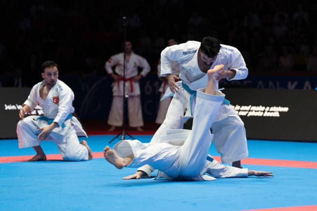 23 05 2026, xhfmx, Karate EKF Senior Championships 2026, Final Men Team Kata Turkey vs Italy DFL DFB REGULATIONS PROHIBIT ANY USE OF PHOTOGRAPHS as IMAGE SEQUENCES and or QUASI VIDEO Frankfurt