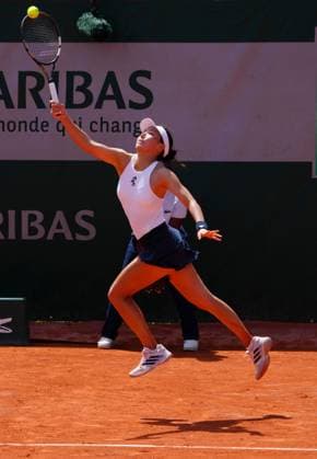 Xinyu Wang in first round action French Open Tennis, Day One, Tennis, Roland Garros, Paris, France - 24 May 2026Paris Roland Garros France EDITORIAL USE ONLY No use with unauthorised audio, video, data, fixture lists, club league logos or live services. Online in-match use limited to 120 images, no video emulation. No use in betting, games or single club league player publications. Copyright: xJavierxGarcia Shutterstockx 16889883e