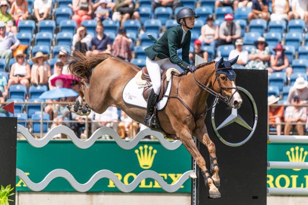 178 Lillie Keenan on Fasther (USA) during the TSCHIO 2026 (CHIO 2026) - Rolex Grand Prix, part of the Rolex Grand Slam of Show Jumping, The Grand Prix of Aachen CSI5* at the Allianz Park in Aachen, Germany Copyright: xMartinxPitschx xSPPx Sportspressphoto_153733