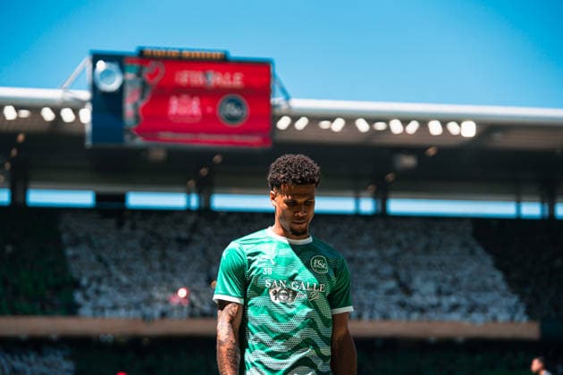 BERN, SWITZERLAND - MAI 24 : Chima Okoroji of FC St.Gallen before the final Switzerland Cup match between FC Stade Lausanne-Ouchy v FC St-Gallen at Stadion Wankdorf Bern on Mai 24th, 2026 in Bern, Switzerland (Photo by Lara Tissières Press Photo) Copyright: xLaraxTissièresx xSPPx Sportspressphoto_153753
