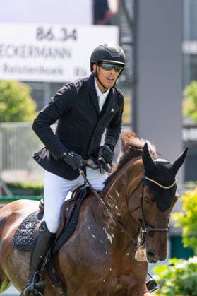 159 Henrik Von Eckermann on Qasirah Van De Reistenhoek (SWE) during the TSCHIO 2026 (CHIO 2026) - Rolex Grand Prix, part of the Rolex Grand Slam of Show Jumping, The Grand Prix of Aachen CSI5* at the Allianz Park in Aachen, Germany Copyright: xMartinxPitschx xSPPx Sportspressphoto_153767