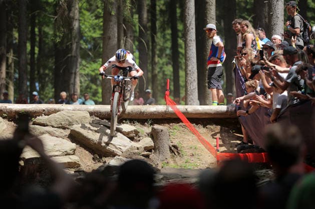 World Cup cross country mountain elite women s race, Vysocina Arena, Nove Mesto na Morave, May 24, 2026. Winner Laura Stigger from Austria. (CTKxPhoto LiborxPlihal) CTKPhotoP2026052403816  CTKPhotoP2026052403816