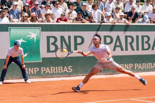 2026-05-24 2026 French Open - Day One PARIS, FRANCE - MAY 24: Thiago Agustin Tirante of Argentina during Day One of the 2026 French Open at Roland Garros on May 24, 2026 in Paris, France. (Photo by Marleen Fouchier BSR Agency) Paris France Content not available for redistribution in The Netherlands directly or indirectly through any third parties. Copyright: xBSRxAgencyx