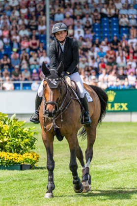 122 Katharina Rhomberg on Cuma 5 (AUT) during the TSCHIO 2026 (CHIO 2026) - Rolex Grand Prix, part of the Rolex Grand Slam of Show Jumping, The Grand Prix of Aachen CSI5* at the Allianz Park in Aachen, Germany Copyright: xMartinxPitschx xSPPx Sportspressphoto_153770