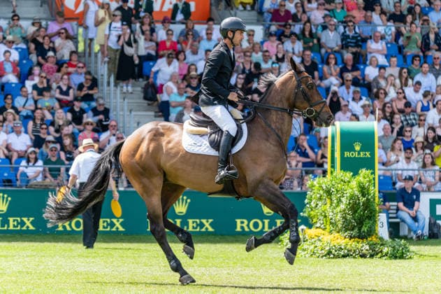307 Steve Guerdat on Venard De Cerisy (SUI) during the TSCHIO 2026 (CHIO 2026) - Rolex Grand Prix, part of the Rolex Grand Slam of Show Jumping, The Grand Prix of Aachen CSI5* at the Allianz Park in Aachen, Germany Copyright: xMartinxPitschx xSPPx Sportspressphoto_153777