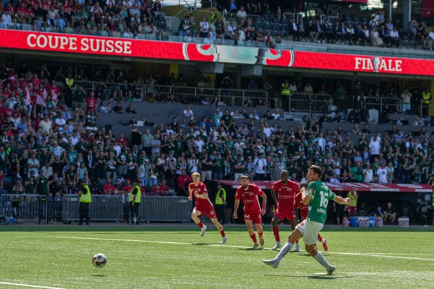 Football, Swiss Cup, Final FC St Gallen 1879 vs FC Stade Lausanne Ouchy, Sunday, 24 05 2026 Stadion Wankdorf, Bern Lukas Görtler 16, FC St Gallen scores the penalty to make it 2 0 Copyright: xValentinxDomgjonix