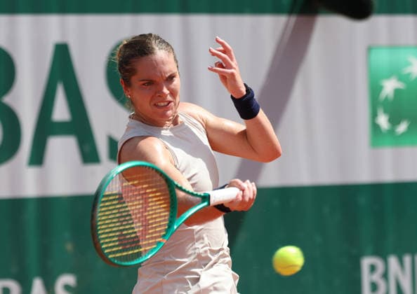 May 24, 2026, Paris, Ile De France, Francja: CATY MCNALLY of USA during the match against A.Tomljanovic of Australia in the first round of tennis tournament Roland Garros, Paris, France. McNally won 3:6, 7:6 (7-5), 6:3 Tennis, Roland Garros 2026 - Caty McNally 3:6, 7:6 (7-5), 6:3  - ZUMAc278 20260524_zsp_c278_029 Copyright: xMarcinxCholewinskix