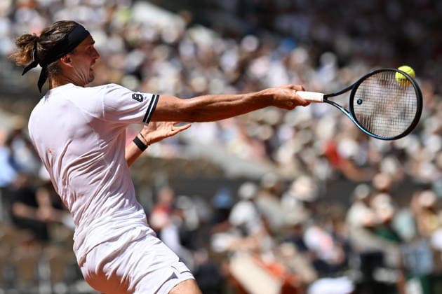 French Open (Roland Garros) - Day 1 PARIS, FRANCE - MAY 24: Alexander Zverev of Germany in action against Benjamin Bonzi of France (not seen) during a first-round men s singles match on the first day of the French Open (Roland Garros) in Paris, France on May 24, 2026. Burak Akbulut Anadolu Ile-de-France France. Editorial use only. Please get in touch for any other usage.  Copyright: x2026xAnadoluxBurakxAkbulutx