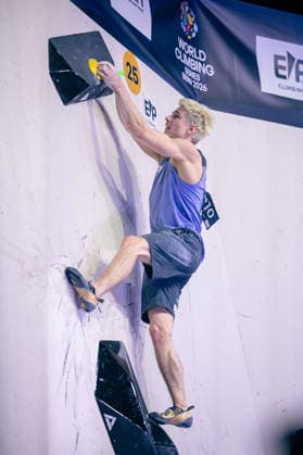 24 05 2026 Climbing Bouldering World Climbing Series Bern 2026 Semi-finals Men Lukas Mokrolusky CZE Bern Bern Expo Switzerland