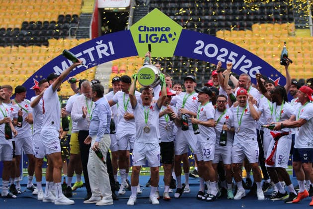 24 05 2026 Soccer Men 2025 2026 Chance League Championship Round 5 Matchday SK Slavia Prague FC Viktoria Pilsen Fortuna Arena Prague Czech Champion 2026 SK Slavia Prague Prague Prague Germany