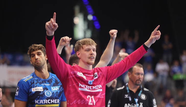 Stuttgart , Handball Daikin Bundesliga TVB Stuttgart vs SG Flensburg Handewitt , Jorick Pol TVB