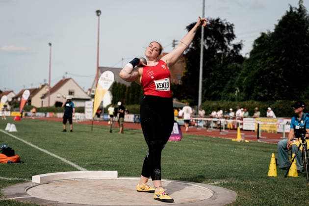 Alina Kenzel VfB Stuttgart 1893, 73, shot put women , GER, Leichtathletik, Athletics, Pfingstsportfest, Rehlingen, 24 05 2026, GER, Leichtathletik, Athletics, Pfingstsportfest, Rehlingen, 24 05 2026 Rehlingen Copyright: xStefanxMayerx EP_SMR