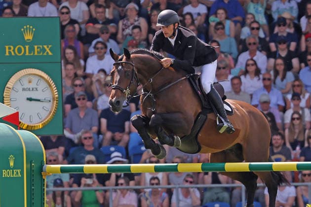 Winner, 1 place, Richard Vogel GER with horse United Touch S , Rolex Grand Slam of Show Jumping, jumping competition with two rounds and jump-off, World Equestrian Festival, TSCHIO Aachen 2026, TSCHIO instead of CHIO 2026, Aachener Soers, 22 to 24 May 2026, equestrian sport, 24 05 2026, Aachener Soers Germany