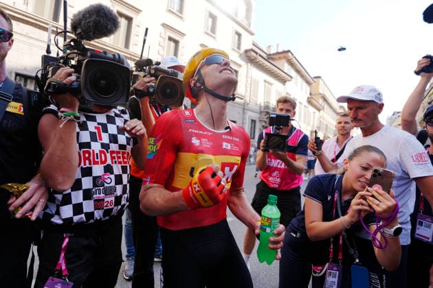 Norway™s Fredrik Dversnes Lavik of Uno-X MobilityNorway™s Fredrik Dversnes Lavik of Uno-X Mobility winner stage during Stage 15 of the Giro d™Italia, from Voghera to Milano, Italy, Sunday, May 24, 2026.  Copyright: xFabioxFerrarix xLaPressex