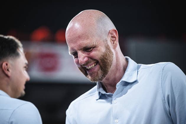 1 Basketball Bundesliga, easyCredit BBL, Season 2025 2026, Men, Playoffs, Quarterfinals, Game 4, 24 05 2026, RASTA Vechta ALBA Berlin Benjamin Barth Referee BBL before the game Vechta RASTA Dome Lower Saxony Germany