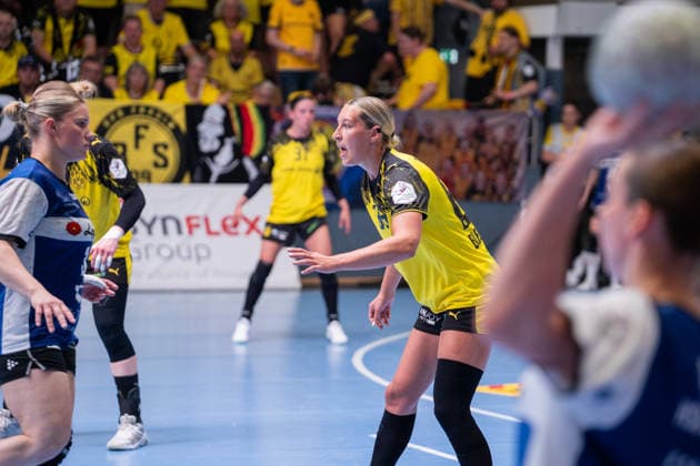 HSG Blomberg Lippe GER vs Borussia Dortmund GER Handball, 1 Handball Bundesliga Women, Final, Game 2, 24 5 2026, Season 2025 2026, Blomberg Dana Bleckmann Borussia Dortmund, 66 in defense Blomberg Sporthalle an der Ulmenallee Germany