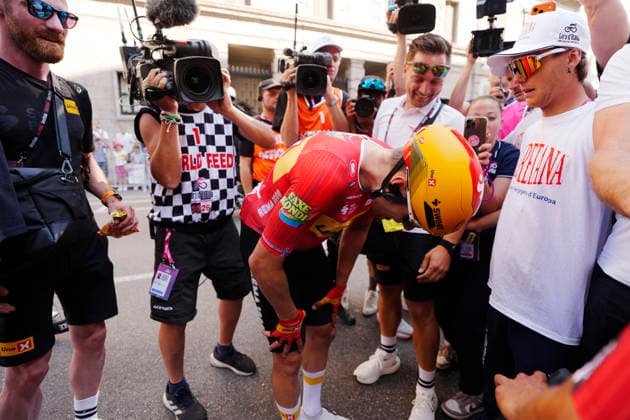 Norway™s Fredrik Dversnes Lavik of Uno-X MobilityNorway™s Fredrik Dversnes Lavik of Uno-X Mobility winner stage during Stage 15 of the Giro d™Italia, from Voghera to Milano, Italy, Sunday, May 24, 2026.  Copyright: xFabioxFerrarix xLaPressex