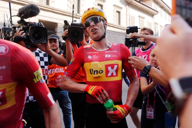 Norway™s Fredrik Dversnes Lavik of Uno-X MobilityNorway™s Fredrik Dversnes Lavik of Uno-X Mobility winner stage during Stage 15 of the Giro d™Italia, from Voghera to Milano, Italy, Sunday, May 24, 2026.  Copyright: xFabioxFerrarix xLaPressex