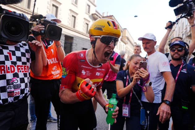 Norway™s Fredrik Dversnes Lavik of Uno-X MobilityNorway™s Fredrik Dversnes Lavik of Uno-X Mobility winner stage during Stage 15 of the Giro d™Italia, from Voghera to Milano, Italy, Sunday, May 24, 2026.  Copyright: xFabioxFerrarix xLaPressex