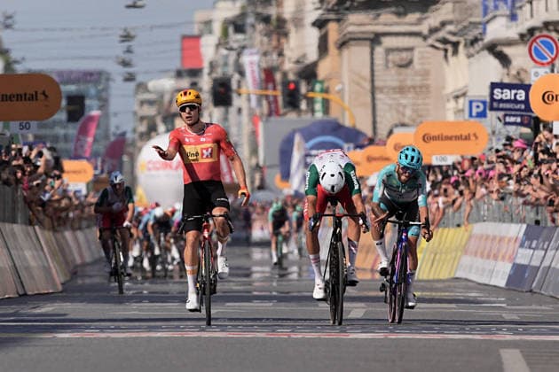 Norway™s Fredrik Dversnes Lavik of Uno-X Mobility stage winner during Stage 15 of the Giro d™Italia, from Voghera to Milano, Italy, Sunday, May 24, 2026.  Copyright: xMarcoxAlpozzi LaPressex