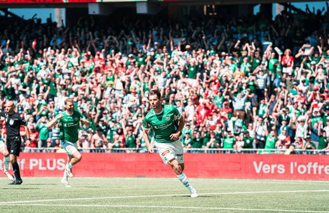 BERN, SWITZERLAND - MAI 24 : Lukas Görtler of FC St.Gallen celebrates his goal during the final Switzerland Cup match between FC Stade Lausanne-Ouchy v FC St-Gallen at Stadion Wankdorf Bern on Mai 24th, 2026 in Bern, Switzerland (Photo by Lara Tissières Press Photo) Copyright: xLaraxTissièresx xSPPx Sportspressphoto_153959